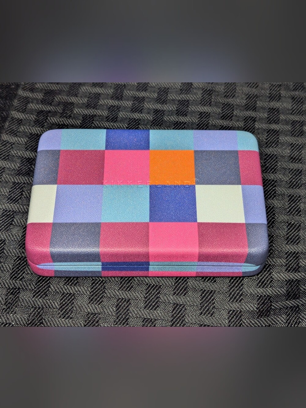 Colorful Checkered Kikkerland Travel Jewelry Organizer.